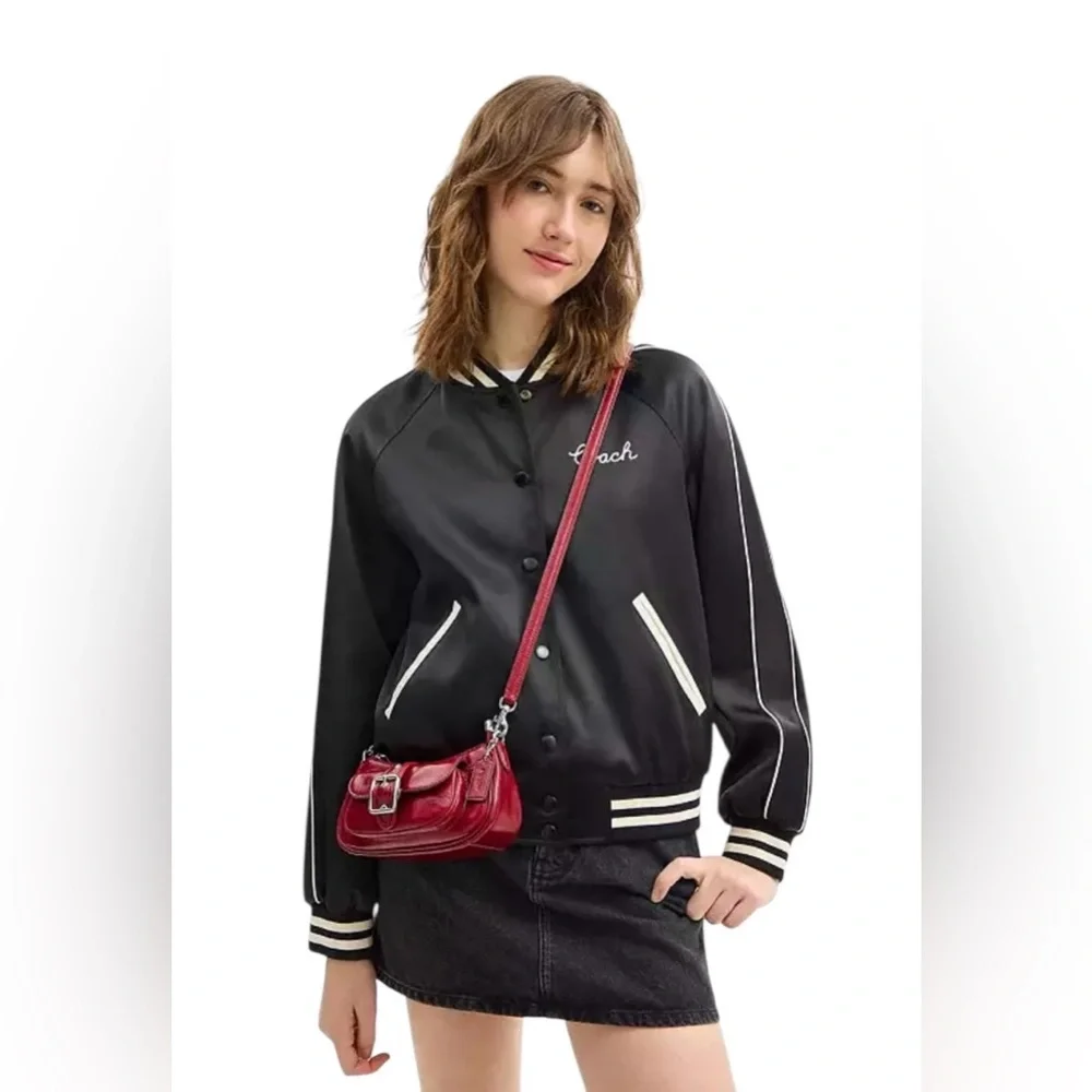 COACH Cherry Red Crossbody, Ashton mini crossbody convertible shoulder bag, NWT - Picture 4 of 10